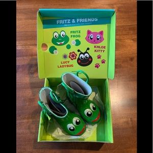 Fritz & Friends Frog Rainboots - NWT